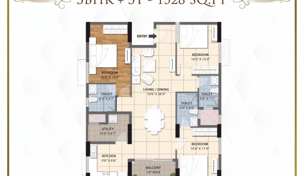 3B3T-1528Sqft